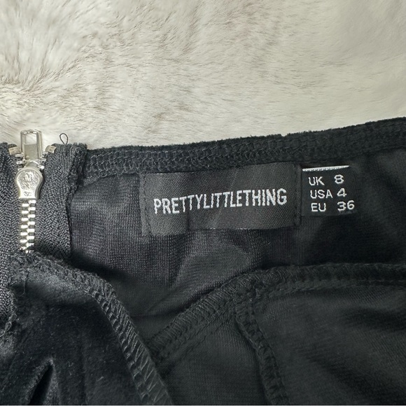 Pretty Little Thing Velvet Bandeau Ruched Top - Picture 8 of 13